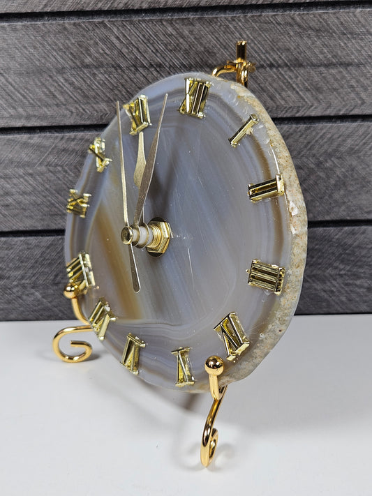 Agaat klok op standaard nr10