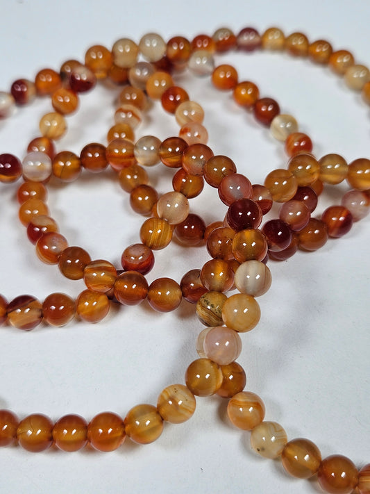 Carneool armband 6mm (oranje)