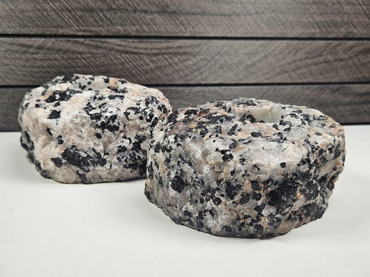 Zwarte Toermalijn in kwarts waxinelichthouder