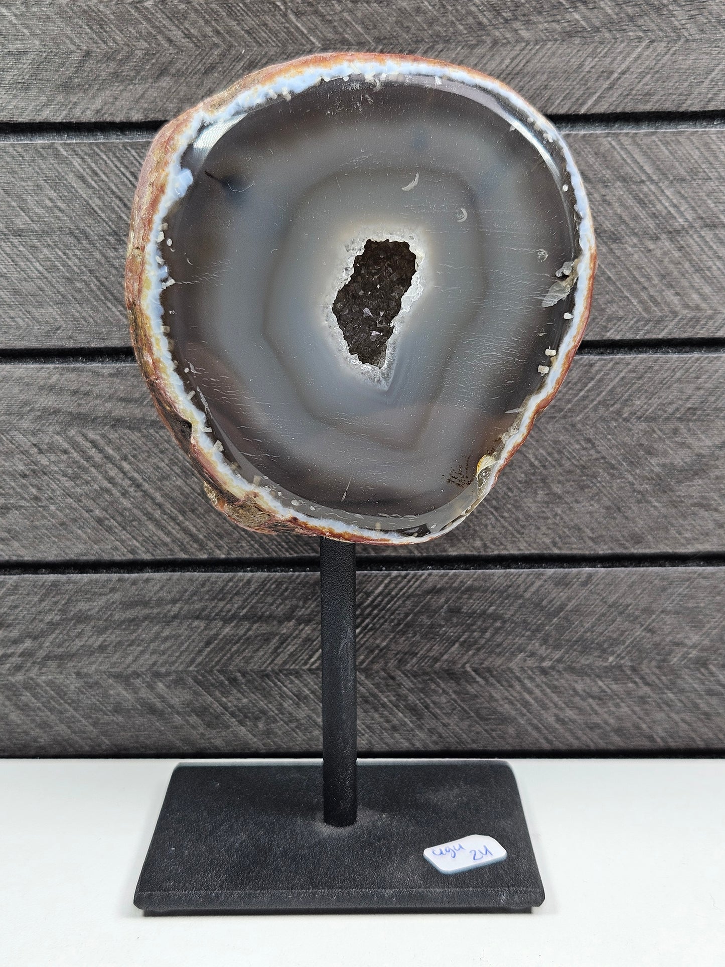 Agaat druzy op standaard 494 gram