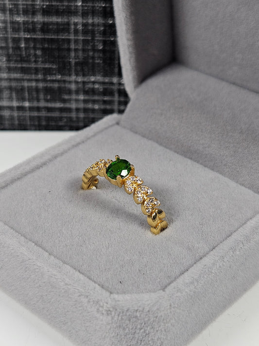 Dioptaas s925(verguld) verstelbare ring nr1