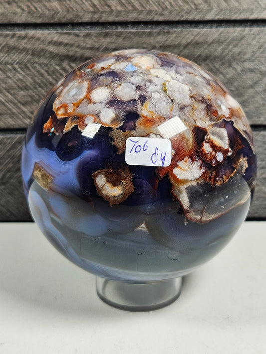 Paarse Bloemagaat bol 706 gram (geverfd)