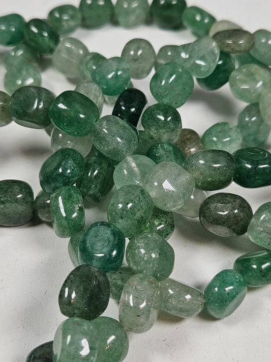 Groene Aventurijn trommelsteen armband 9mm