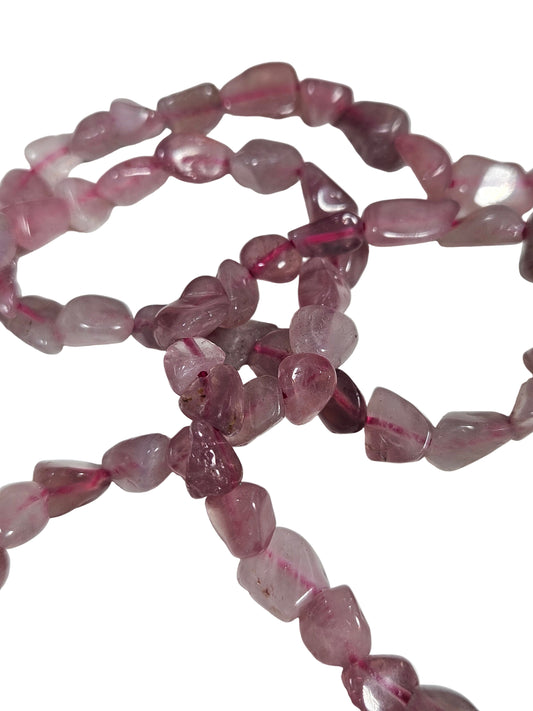 Lavendelkwarts trommelsteen armband 6mm