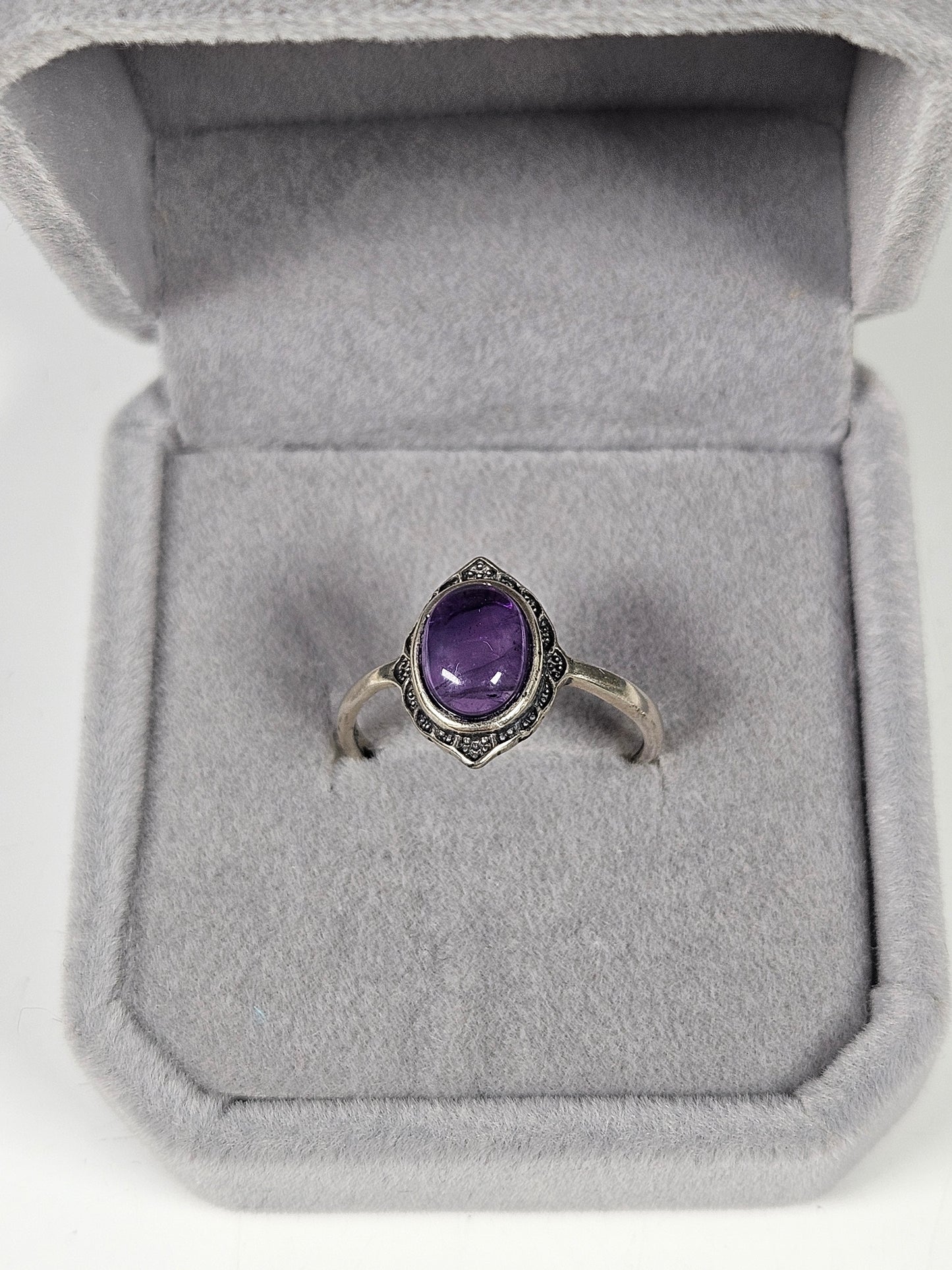 Amethist s925 (zilver) verstelbare ring nr42