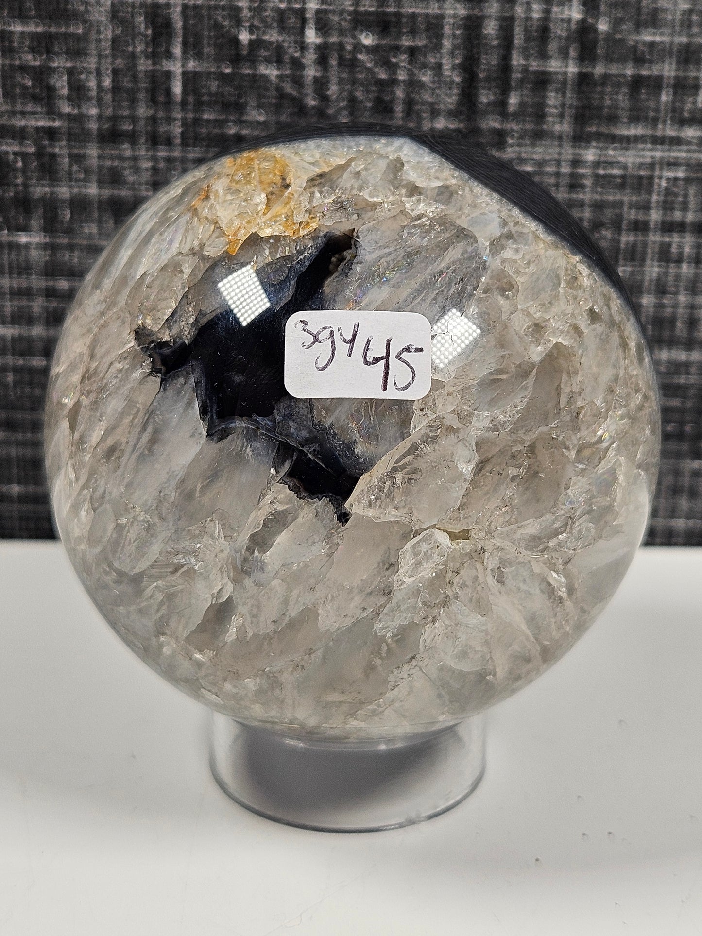 Zwarte agaat bol 394 gram