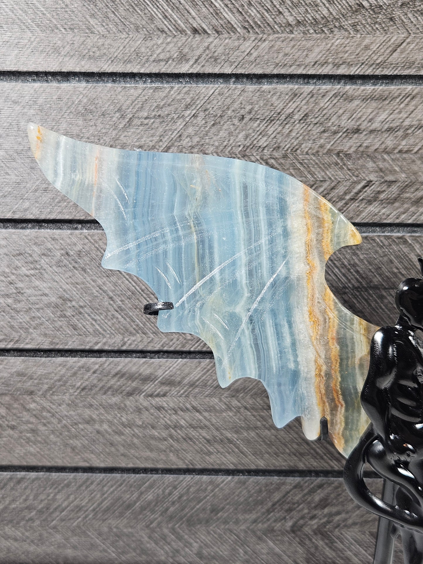 Blauwe Onyx duivel/engel koppel T28