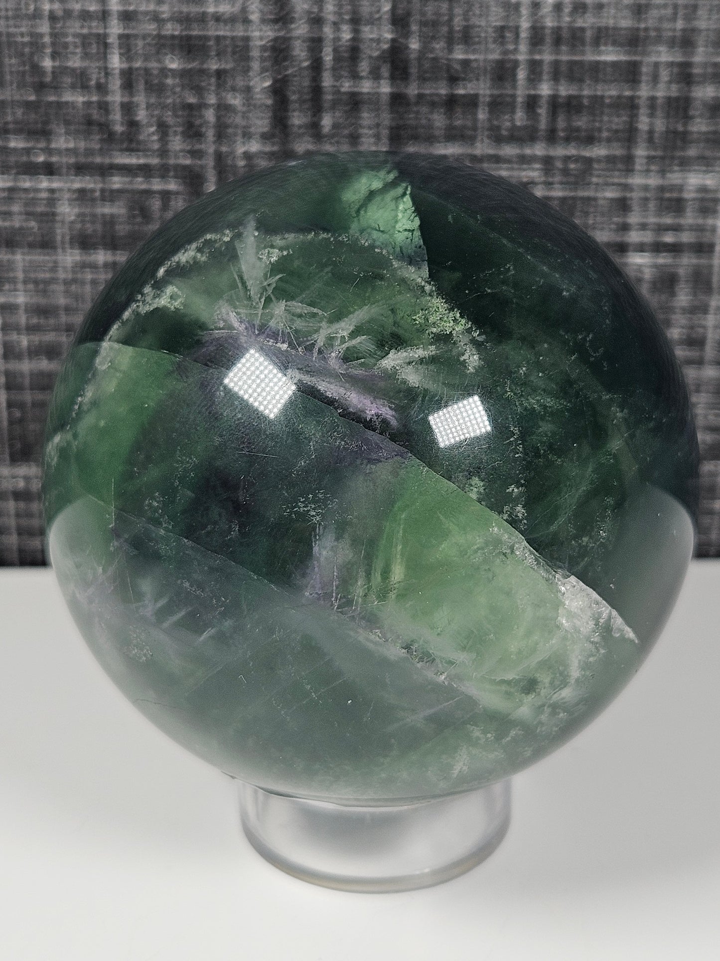 Blauw/groen/paars vederfluoriet bol 544 gram