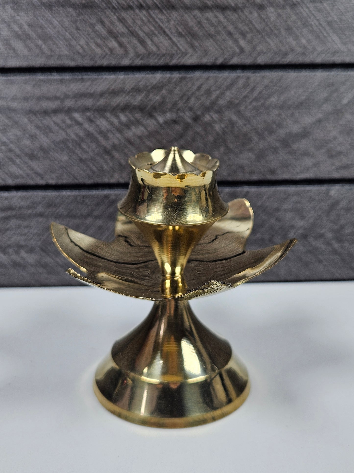 Wierookhouder Lotus goud