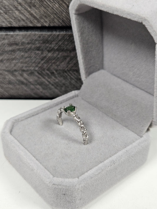 Dioptaas s925(zilver) verstelbare ring nr64