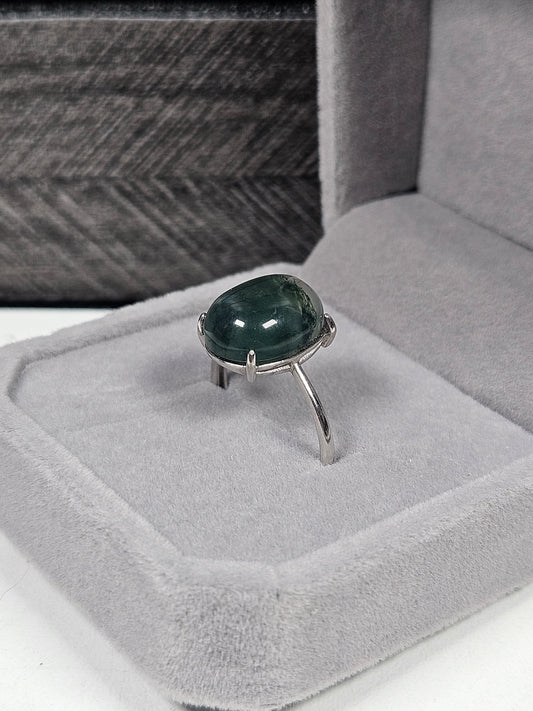 Mosagaat s925 (zilver) verstelbare ring nr10