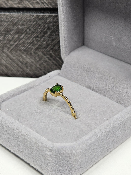 Dioptaas s925(verguld) verstelbare ring nr6