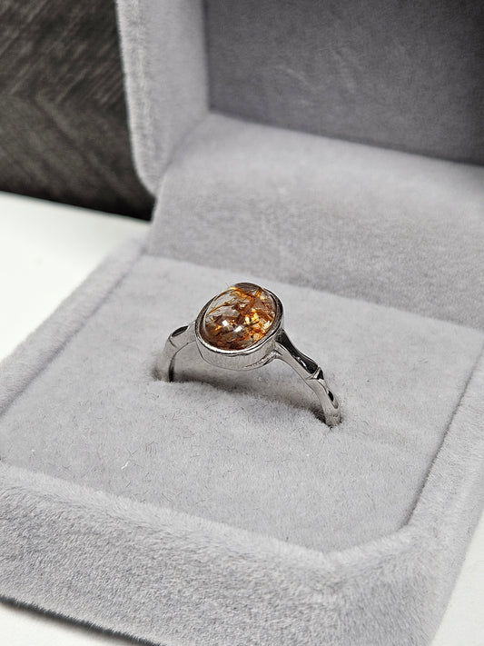 Koperrutiel 925(zilver) verstelbare ring nr50