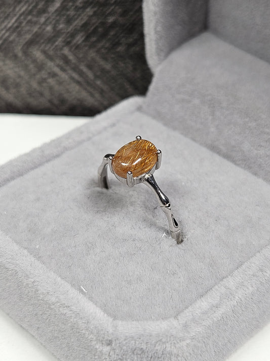 Goudrutiel s925(zilver) verstelbare ring nr37