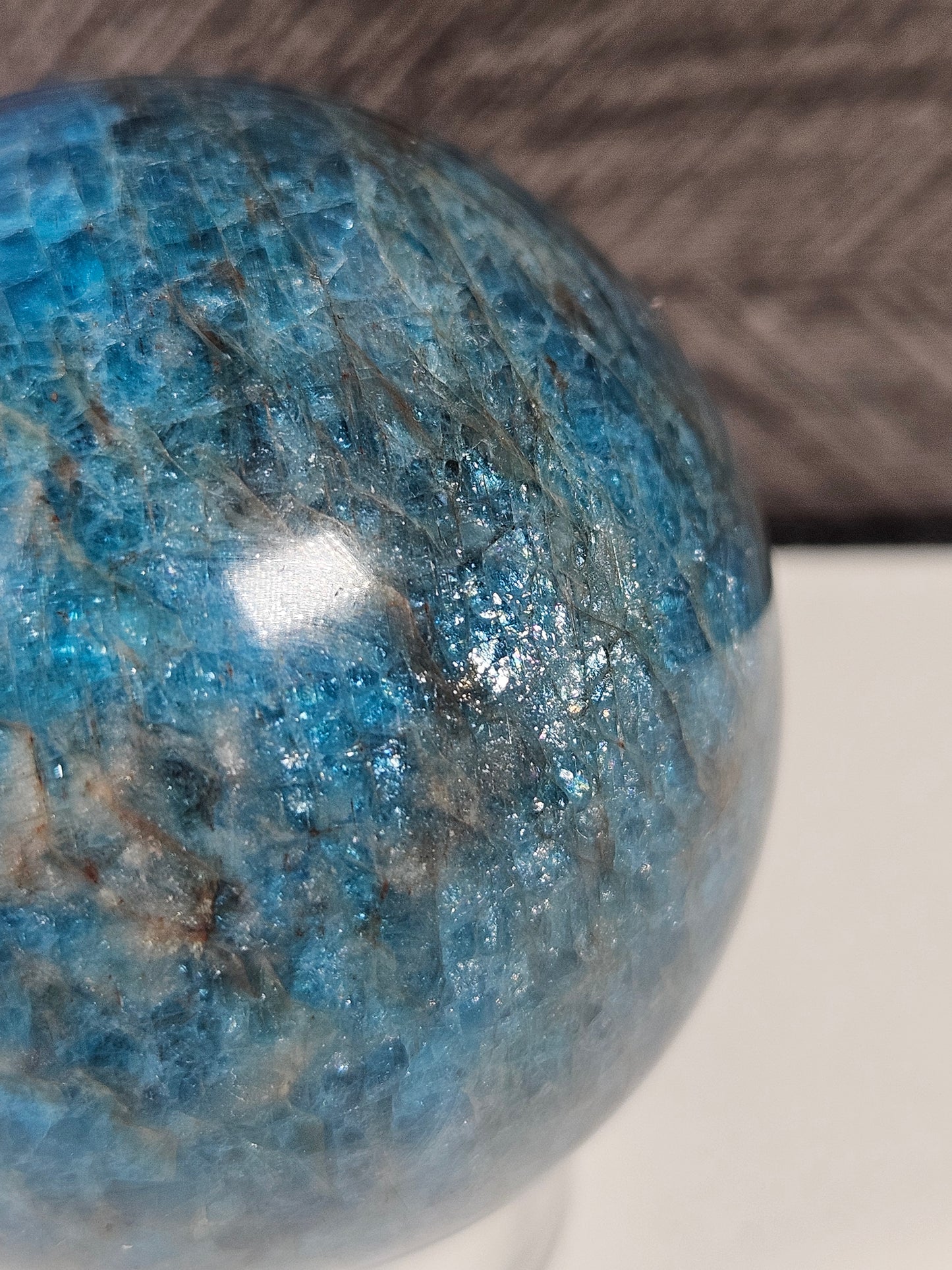 Blauwe apatiet bol 234 gram