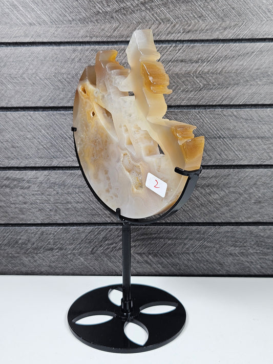 Agaat heks met katje in de maan nr2