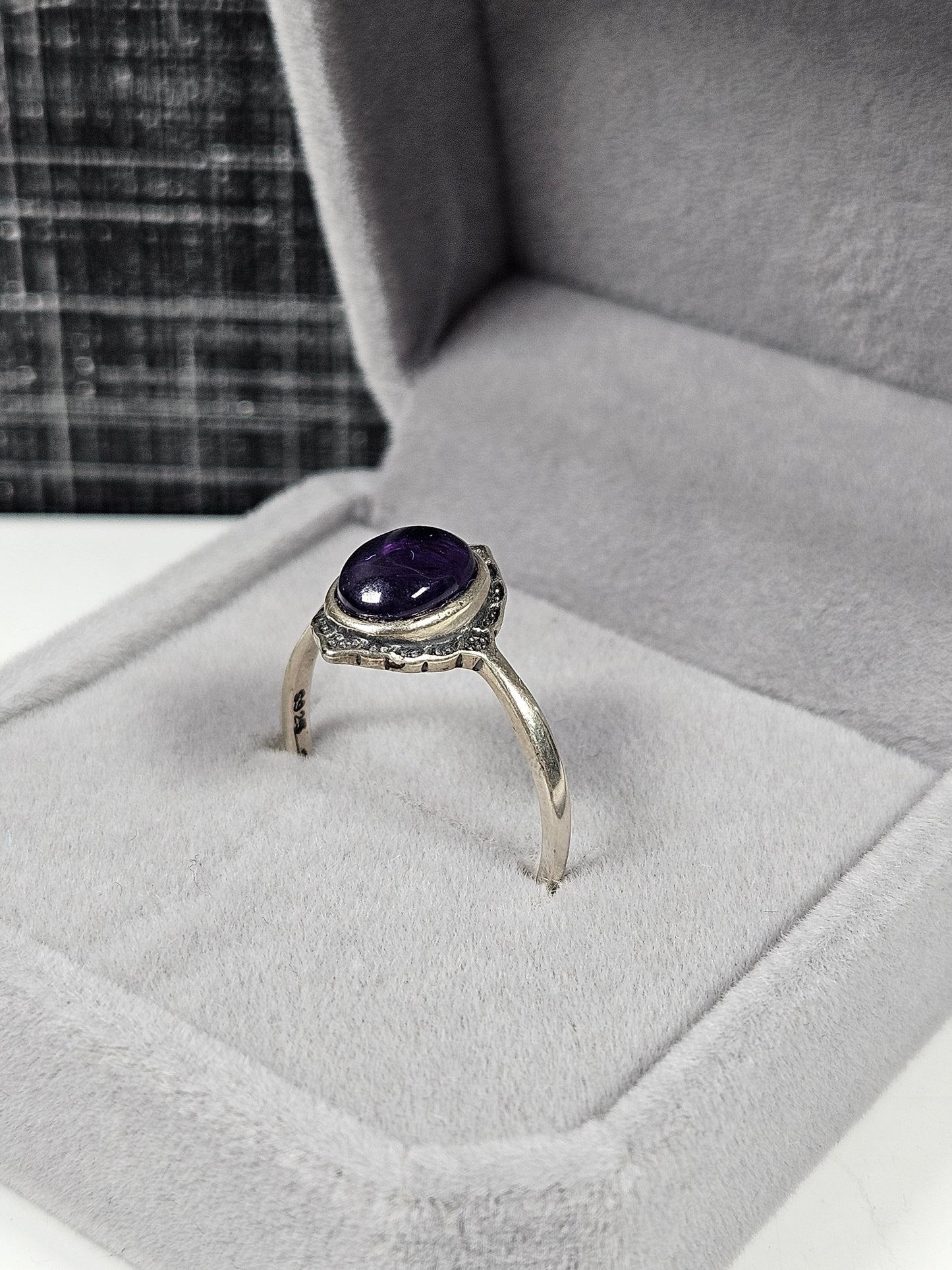 Amethist s925 (zilver) verstelbare ring nr42
