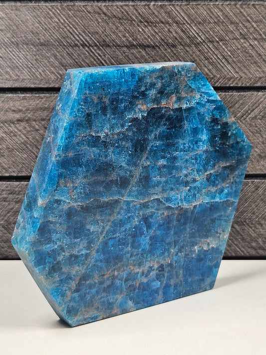 Blauwe apatiet slab 360 gram