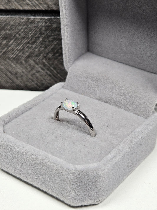 Opaal s925(zilver) verstelbare ring nr13