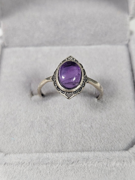 Amethist s925 (zilver) verstelbare ring nr42