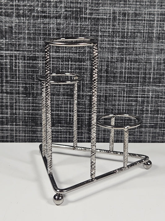 3 hoek bollenhouder zilver