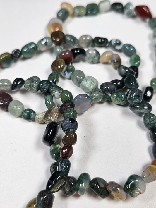 Mosagaat/Oceaan Jaspis trommelsteen armband 6mm