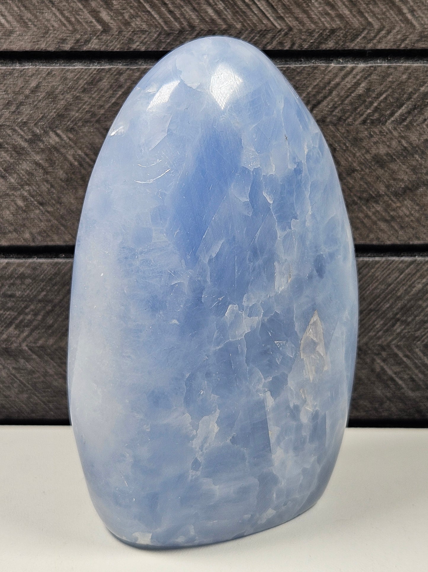 Blauwe calciet sculptuur 380 gram