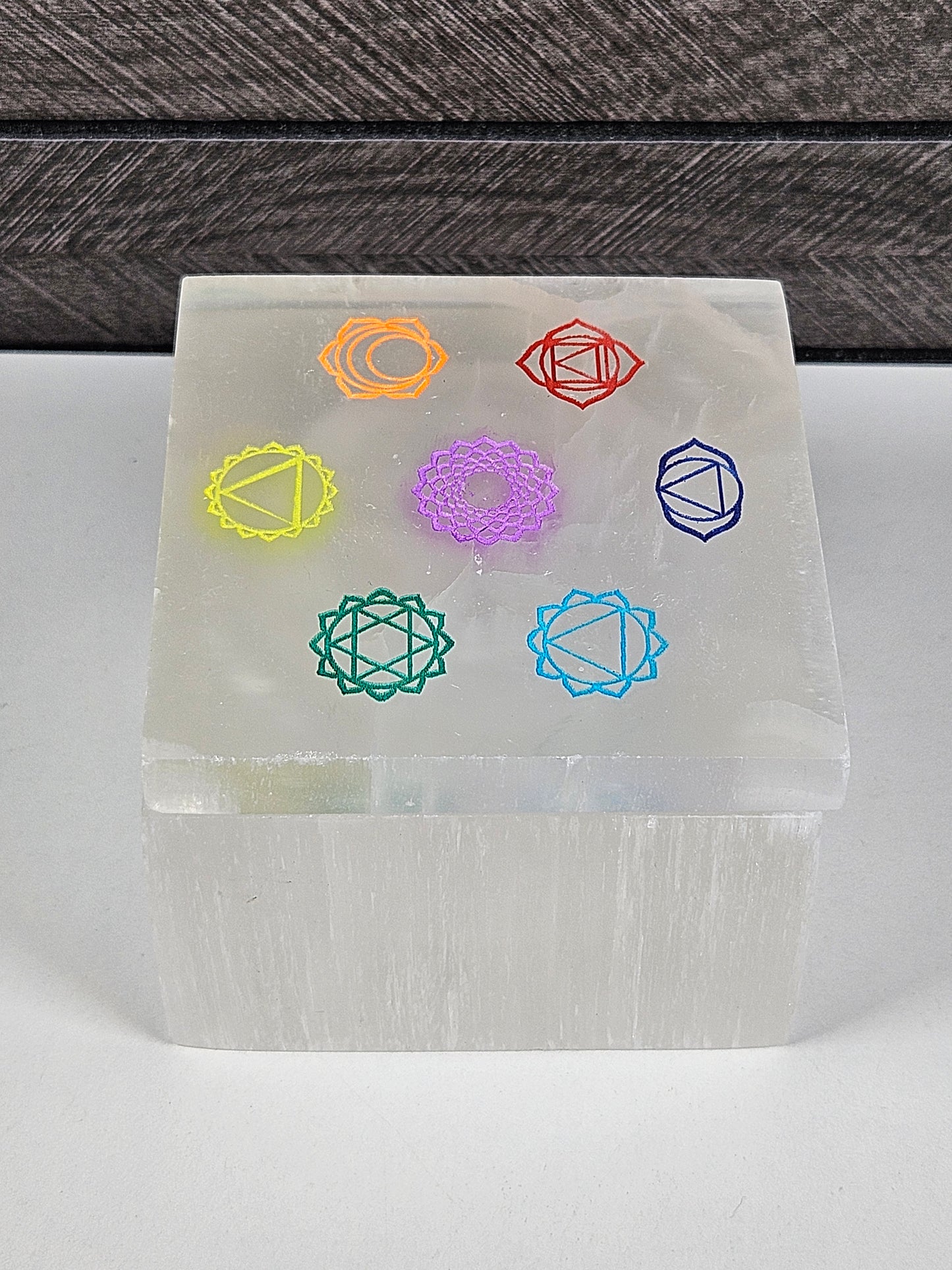 Seleniet Sieradendoosje Chakra vierkant