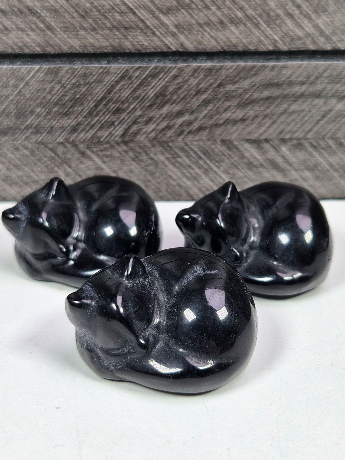 Obsidiaan Slapend Katje 40 gram