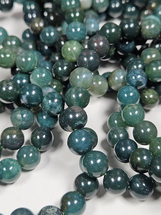 Mosagaat armband 8mm (donker)