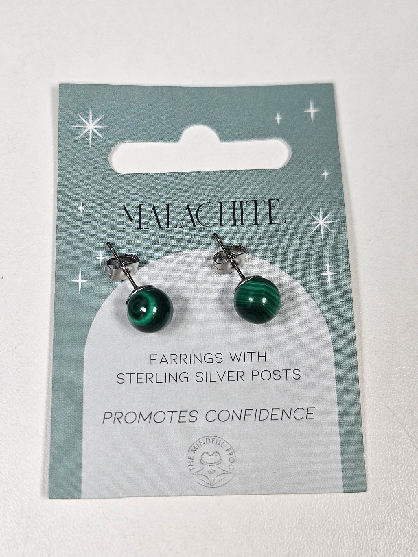 Malachiet Sterling zilver oorknopjes