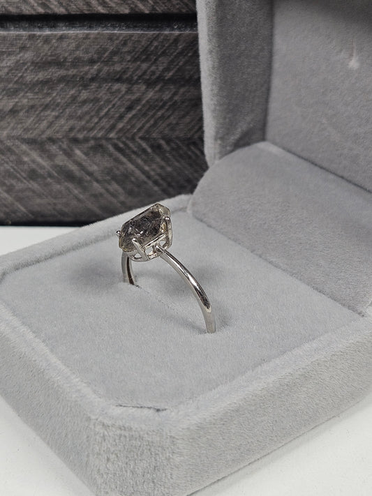 Herkimer diamant s925 (zilver) verstelbare ring nr13