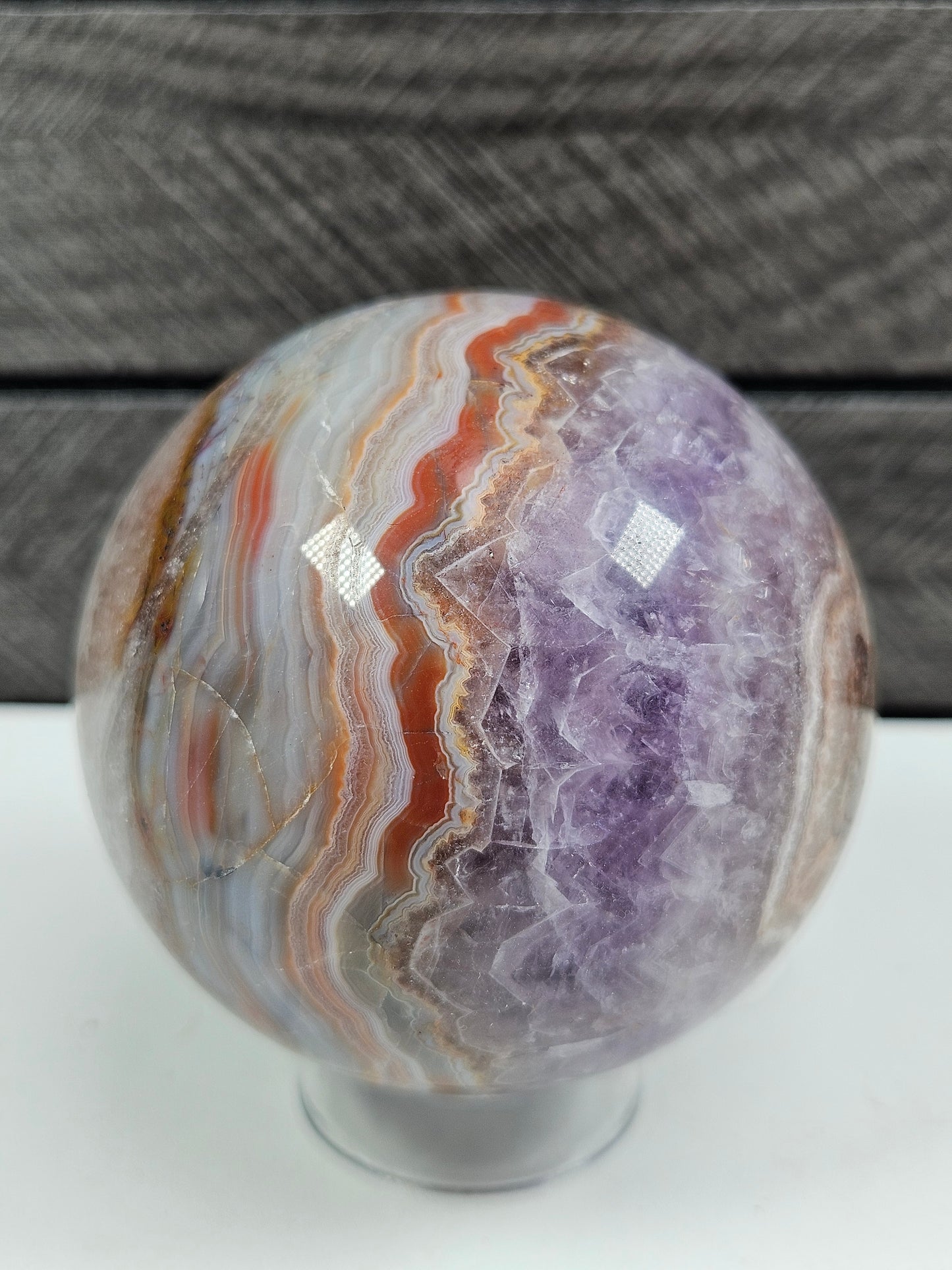 Amethist/Crazy lace bol 382 gram