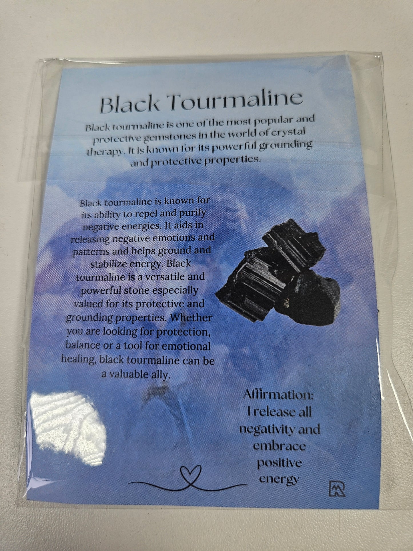 Cadeauzakje zwarte toermalijn splitarmband