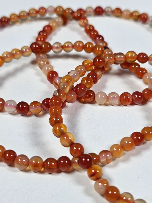 Carneool armband 4mm (oranje)