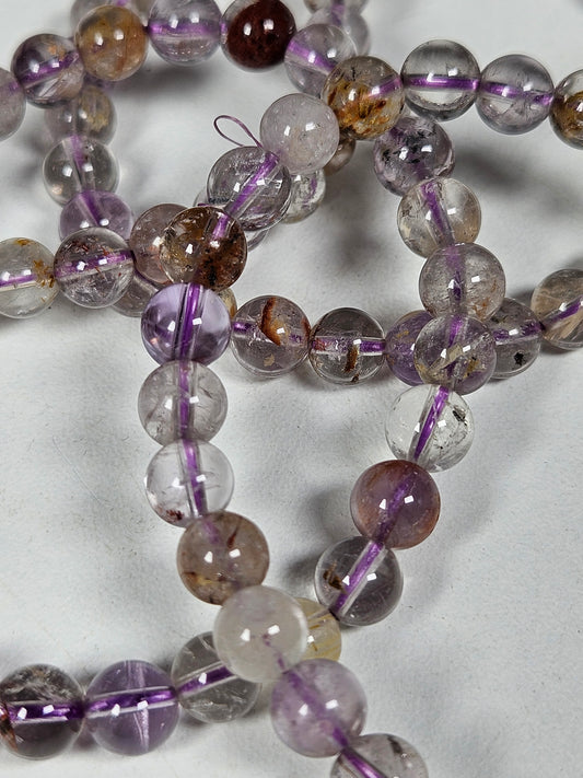 Amethist/Lodoliet armband 6mm