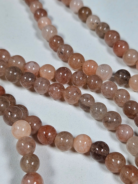 Aardbeienkwarts kralenstreng 6mm