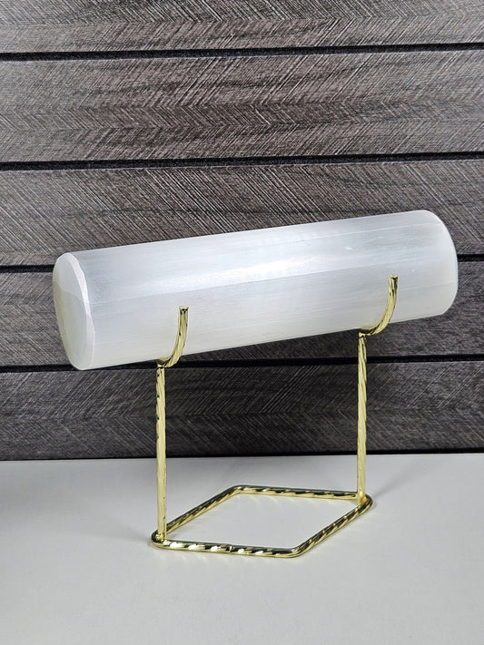 Selenietstaaf 15 cm met houder Goud (voor het reinigen en opladen van o.a. armbanden)