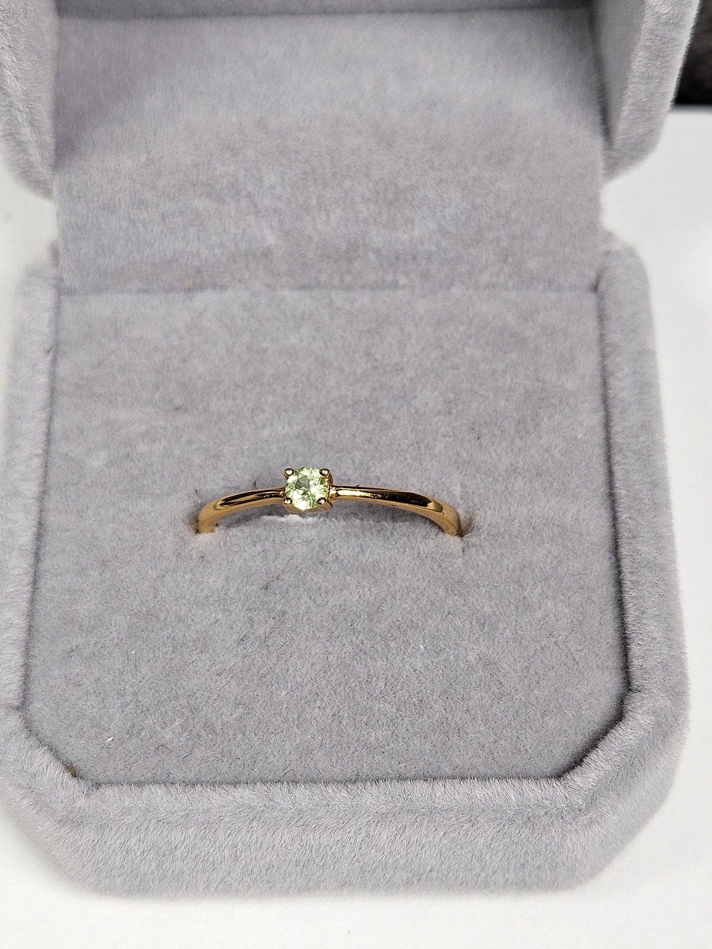 Peridoot s925(verguld) verstelbare ring nr4