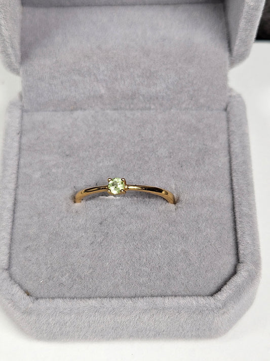 Peridoot s925(verguld) verstelbare ring nr4