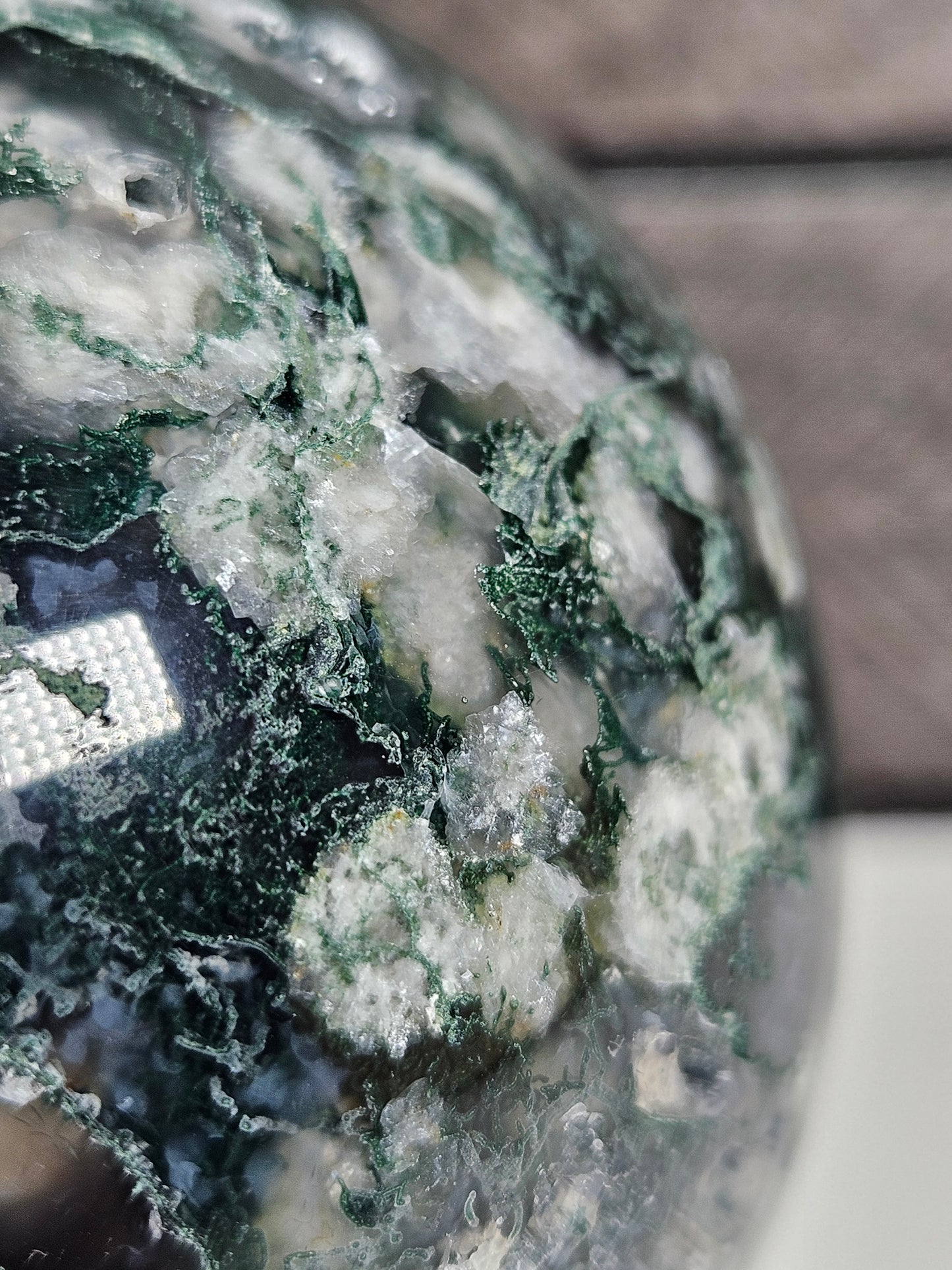 Mosagaat en Calciet bol 468 gram