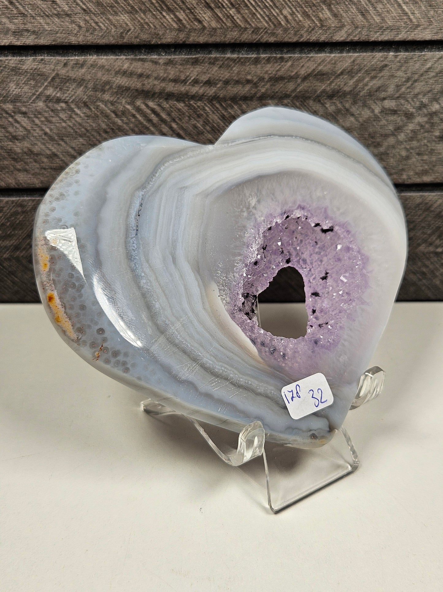 Amethist in agaat hart 178 gram
