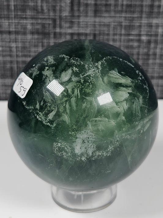 Blauw/Groen vederfluoriet bol 490 gram