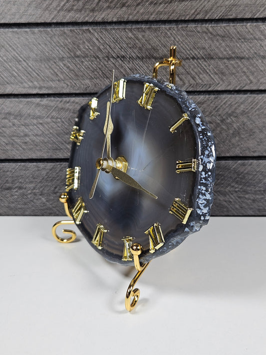 Agaat klok op standaard nr3