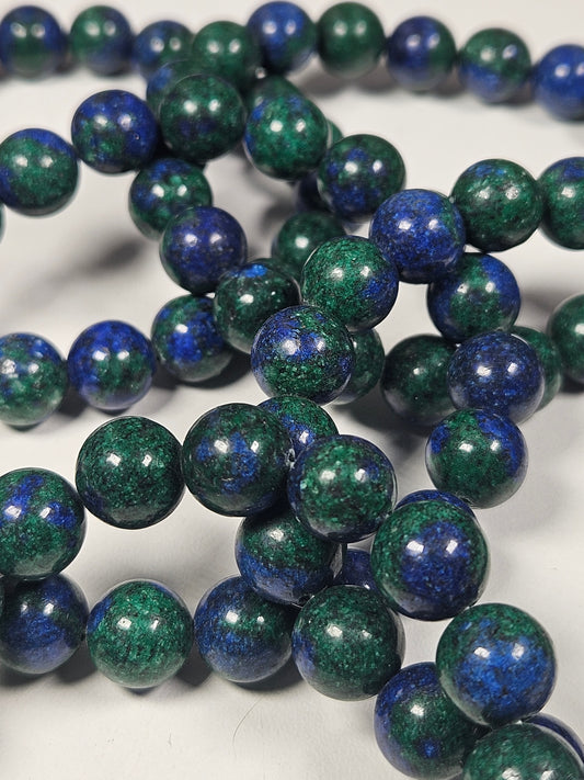 Malachiet/Azuriet armband 10mm