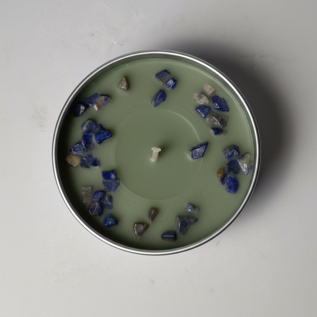 Geurkaars Water met Lapis Lazuli - Jasmijn