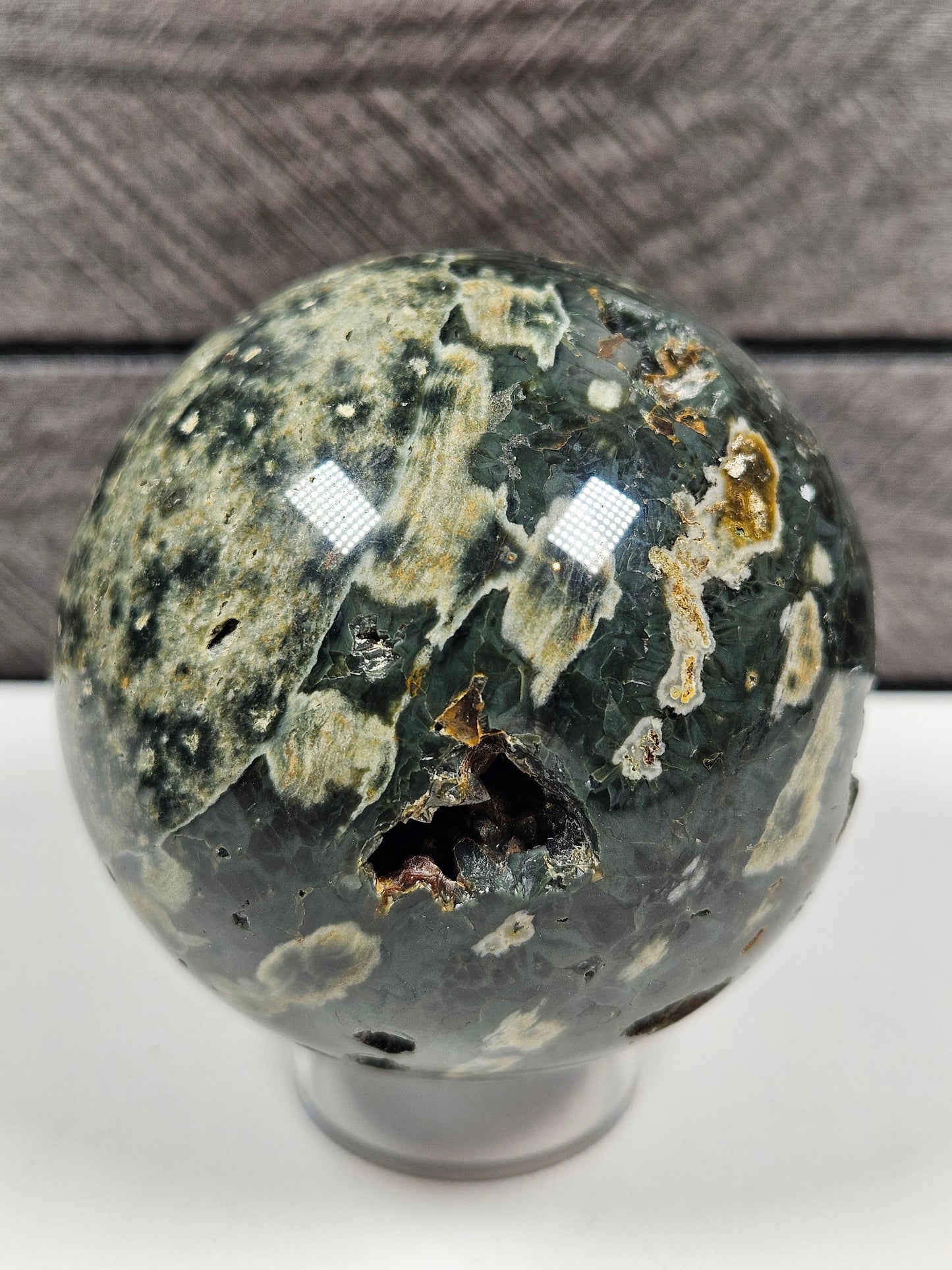 Oceaan jaspis bol 350 gram
