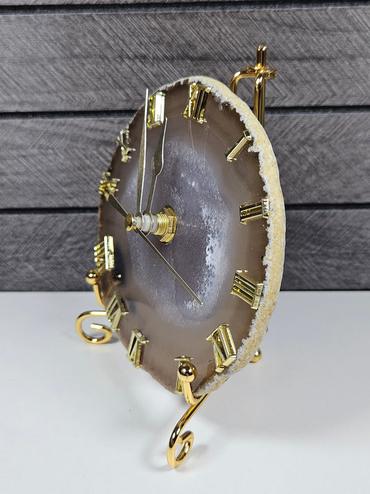 Agaat klok op standaard nr2