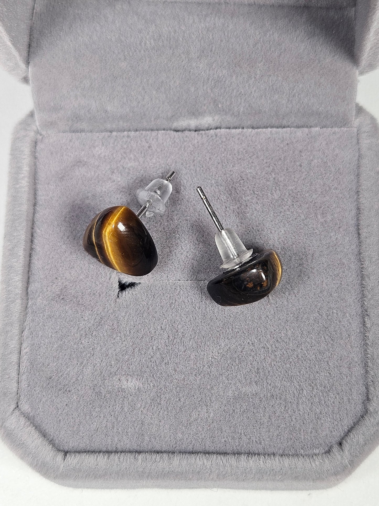 Tijgeroog s925 (zilver) oorbellen nr37