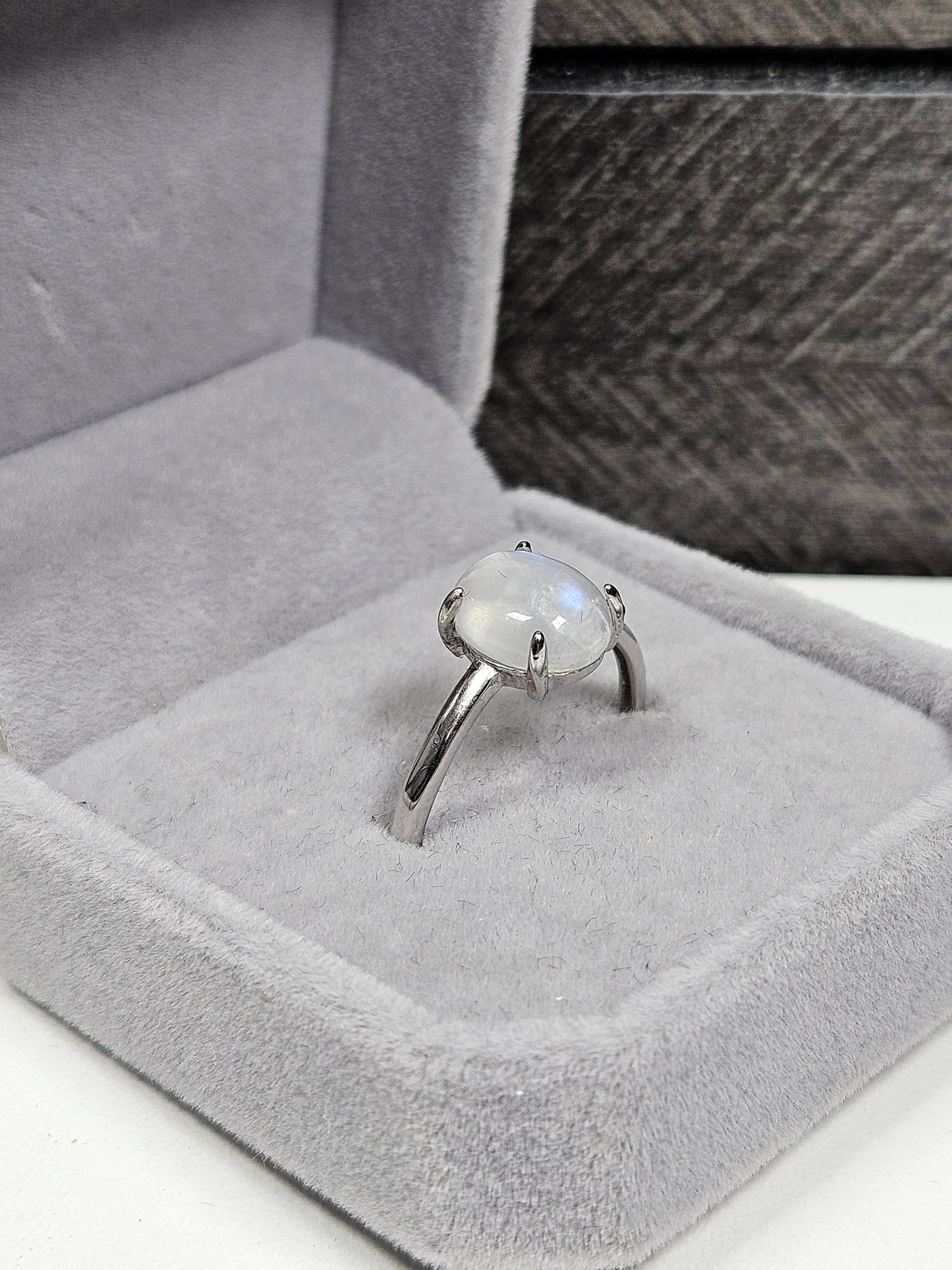 Maansteen s925(zilver) verstelbare ring nr11